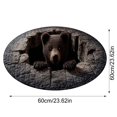 thumbnail image 2 of WMQPNNS Tapis Rond Animal 3D Grand Tapis de Salon Tapis Antitache Lavable Tapis de Sol Doux pour Sofa, 2 of 3