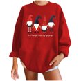 thumbnail image 2 of Mode Femme Col Rond Manches Longues T-Shirt Automne Impression Chirstmas en Vrac Chemisier Tops Sweatshirt, 2 of 5