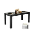 thumbnail image 1 of VEVOR 63in Rectangle Dining Table Wood Kitchen Table for 4-6 Person Black (Only Table), 1 of 9