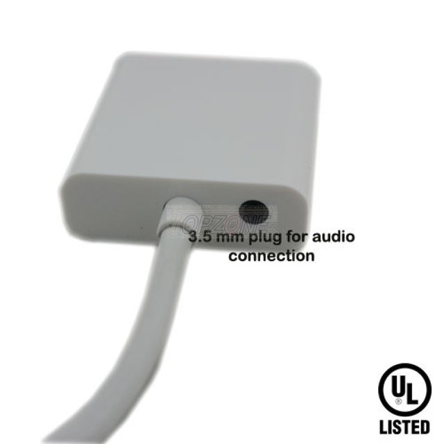 Adaptateur Convertisseur Entrée HDMI vers VGA avec Sortie Audio 3,5 mm pour PC Ordinateur Portable HD DVD
