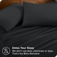 thumbnail image 3 of Bare Home Microplush Fleece Sheet Set - Ultra Soft - Deep Pocket - Full, Black, 3 of 7