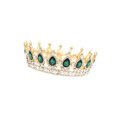 thumbnail image 3 of Rhinestone Crown Alloy Crown Rhinestone Decorative Shining Crown Beautiful Headdress for Woman (Blue), 3 of 6