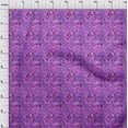 thumbnail image 4 of oneOone Velvet Purple Fabric Ocean Life Craft Projects Decor Fabric Printed By The Yard 58 Inch Wide, 4 of 4