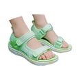 thumbnail image 2 of Liyamei Children's Fashion Solid Color Open Toe Breathable Comfortable Sandals Green 10-10.5 Years, 2 of 5