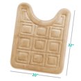 thumbnail image 2 of Clara Clark Bathroom Rugs, Velvet Memory Foam Bath Mat, Ultra Soft Non Slip and Absorbent - Waffled - Contour - Beige, 2 of 6