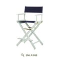 thumbnail image 1 of Casual Home 24" Director's Chair White Frame with Navy Canvas, Counter Height, 1 of 3