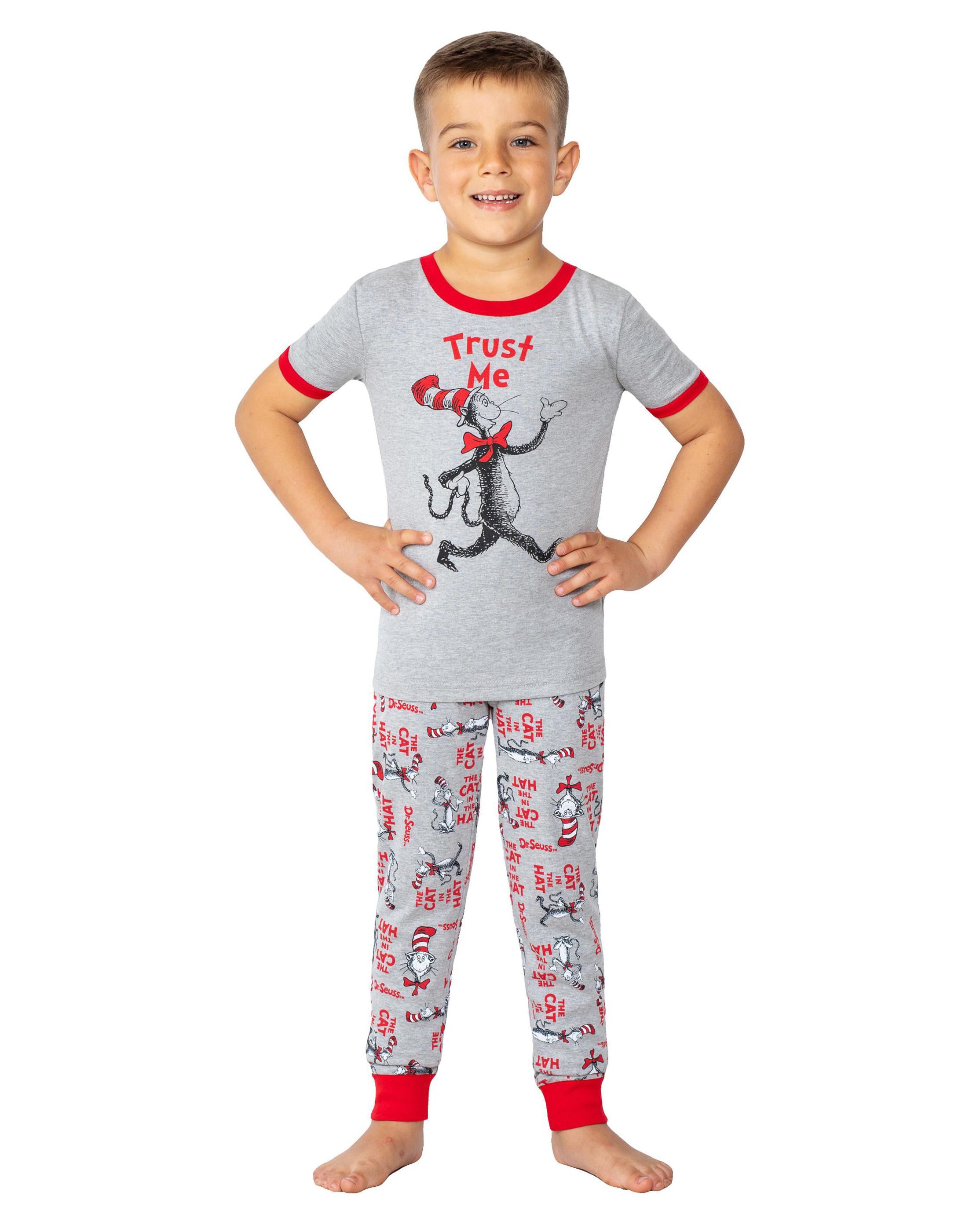 Dr. Seuss Pyjama Garçon Pantalon en Coton et Haut de Pyjama Amusant