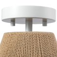 thumbnail image 2 of Grant 1-Light Flush Mount Ceiling Light, Matte White, Twine Shade, 2 of 9
