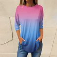 thumbnail image 1 of Pxiakgy Vente Chaude!! T-Shirts à Manches Longues Col Rond pour Femmes Printemps Automne Tie Dye Hauts Amples Tunique Décontractée Blouse Col Printemps Tunique Imprimée T-Shirts Hauts pour Femmes Rouge Pastèque m, 1 of 5