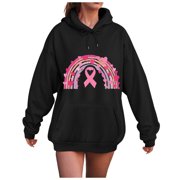 Yammkia Hoodie for Women Women's Hoodies Pullover Sweaters Long Sleeve Sweatshirts Casual Fall Fashion Clothes Tops with Pockets(Black,XXXL)