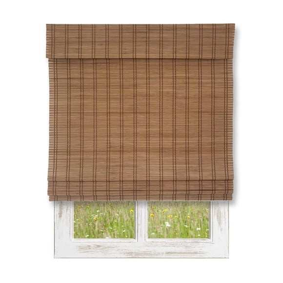 ITY International - Bamboo Window Roman Shade, Cordless, 24" x 72", Brown