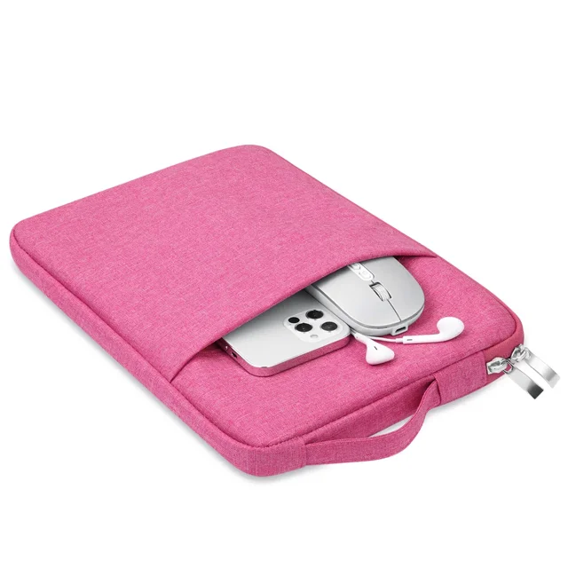 Étui Pochette pour OnePlus Pad 2023 11,6 Pouces, Pochette Antichoc, Housse pour OPPO Pad 2 11,6 Pieds' Sac de Rangement pour Tablette avec Poches Rose Rouge Redmi Pad SE 11