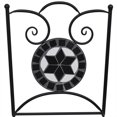 thumbnail image 3 of vidaXL 3 Piece Bistro Set Ceramic Tile Black and White, 3 of 5