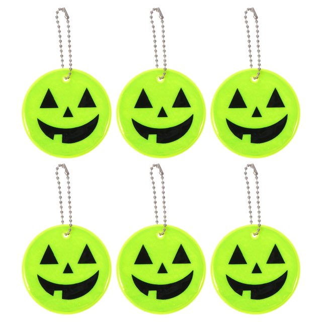 Shisuyan Halloween Decorations Pumpkin Pendant Yellow 6Set 2.6X2.6In