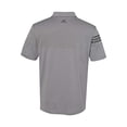 thumbnail image 2 of Adidas Polo Colorblock Chiné 3 Bandes pour Hommes, G, Gris Trois, 2 of 2