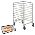 thumbnail image 1 of VEVOR Bun Pan Rack, 10-Tier Commercial Bakery Racks with Brake Wheels, Aluminum Racking Trolley Storage for Half & Full Sheet, Speed Rack For Kitchen Home, Bread Baking Equipment, 26"L x 20.3"W x 39"H, 1 of 9