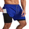 thumbnail image 2 of MesaSe Men‘s 2 in 1 Double Layer Running Shorts Quick Dry Gym Training Sport Short with Phone Pockets, 2 of 6