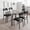 Grey, variant on Ourlova Dining Table Set for 4 Kitchen Table with Upholstered Chairs for Kitchen Room and Small Spaces Retro Table with 4 Upholstered Chairs