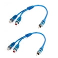 thumbnail image 1 of Unique Bargains Câble Répartiteur Audio RCA Femelle vers Mâle, 30 cm, Lot de 2, Bleu, 1 of 4