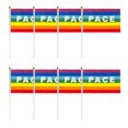 thumbnail image 2 of 50/100Pcs Mini Peace Flag Rainbow Pacifist Flag Hand Held Polyester Peace Flag, 2 of 6
