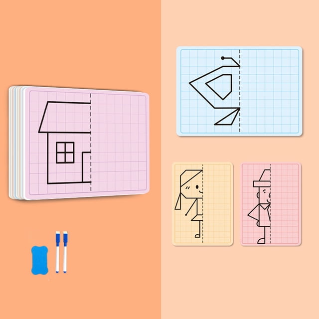 IMENGL 10ml Scribbledo XY Graph Lap Boards 9” X 12” For Student And Classroom Use Math White Board Double White Board Activities for Toddlers 1-3,Toddler Magnets for Refrigerator,Animal Matching Gam