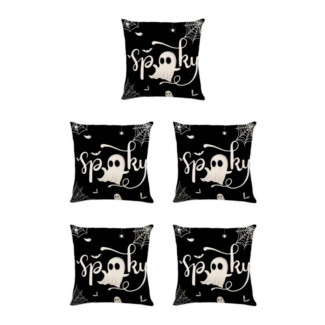 QualitChoice Soft And Easy-care Halloween Throw Pillow Covers For Creepier Look JYM328-2 5Set
