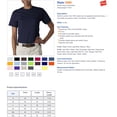 thumbnail image 4 of Hanes Mens 5.2 oz HEAVYWEIGHT Short Sleeve T-shirt, S, Deep Royal, 4 of 4