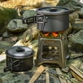 thumbnail image 4 of Portable Foldable Stainless Steel Fire Stove - Multifunctional Camping Stove for Wood & Charcoal Efficient Combustion Outdoor, Silvery, JKODE, 4 of 9