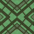 thumbnail image 1 of Ahgly Company Machine Washable Indoor Square Transitional Dark Forest Green Area Rugs, 8' Square, 1 of 7