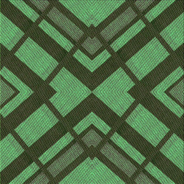 Ahgly Company Machine Washable Indoor Square Transitional Dark Forest Green Area Rugs, 8' Square