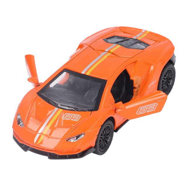 Modèle de Voiture en Alliage, Modèle de Voiture en Métal 1:32 Durable à Rétrofriction pour Maison pour Garçons de Plus de 3 Ans Orange