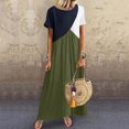 thumbnail image 2 of Ketyyh-chn99 Robe Formelle pour Femmes Robe Élégante pour Femmes Grande Taille Robe Maxi à Manches Longues Robe Longue Confortable Vert,5TG, 2 of 5