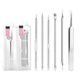 thumbnail image 1 of EGNMCR Closed Needle Set Cell Clamp Black Head Clamp Tweezers Squeezing Tool Acne Needle, 1 of 1