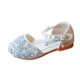 thumbnail image 2 of Pearl Bowknot Girls First Walking Sandals with Secure Flexible Sole Design for Early Toddler Development, 2 of 2