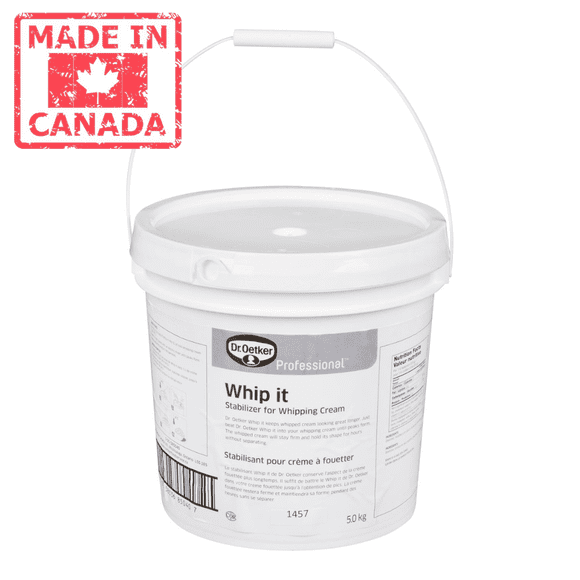Dr Oetker Whip It Whipped Cream Stabilizer, Bulk 5kg Tub – Professional Dessert & Pastry Stabilizer