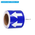 thumbnail image 2 of Unique Bargains Directional Flow Arrow Tape 4'x65', Adhesive Pipe Identification Marking Stickers, White on Blue, 2 of 5