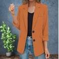 thumbnail image 1 of Liquidation! Cardigan pour Femmes Cardigans pour Femmes Veste Décontractée pour Femmes Poches Manches Longues Bouton avant Col à Revers de Travail Veste à Boutons Orange m, 1 of 9