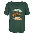 thumbnail image 4 of Pompotops Femmes Mode Casual Chemises Manches Courtes Tee Tops Chemisier, 4 of 4