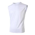 thumbnail image 2 of BADHUB Mens Workout Hooded Tank Tops Drawstring Muscle Stretch Sleeveless Solid Color Shirts Loose Gym Vest Clearance White XL, 2 of 8
