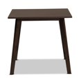 thumbnail image 2 of Baxton Studio Fiesta-Coffee Oak-DT Britte Mid-Century Modern Dark Oak Brown Finished Square Wood Dining Table, 2 of 7