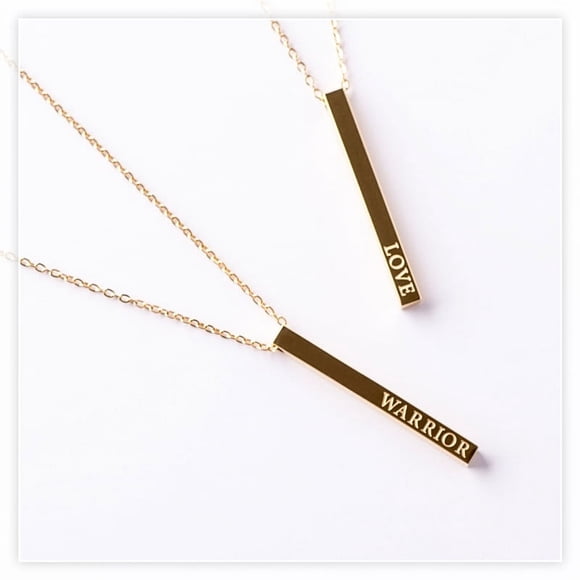 Survivor Jewelry • Gold Warrior Necklace • Love Necklace •Encouragement Gift for Women • Gold Pendant • Love Warrior Necklace • Mantra Affirmation Jewelry