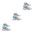 thumbnail image 2 of QualitChoice Chaussures de Basketball pour Homme Respirantes à Amorti Espadrilles Couple Professionnelles Extérieur Résistantes à l'Usure Sport Gym Course Blanc Orange 43 3 Pcs, 2 of 6