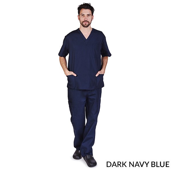 M&M SCRUBS Men's Scrub Set Medical Scrub Top and Pants