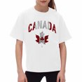 thumbnail image 4 of GDREDA Canada T-Shirts Imprimé Drapeau Filles T-Shirt à Manches Courtes Été Col Rond T-Shirt Coupe Décontractée T-Shirts Basiques, 4 of 6