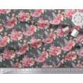 thumbnail image 3 of Soimoi Tissu en Velours Gris Ranunculus & Roses Imprimé Floral Tissu d'Artisanat au Mètre 60 Pouces de Large, 3 of 3