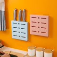 thumbnail image 3 of Wall-Mounted Adhesive Drain Knife Rack Holder Storage Container Cutlery Organizer for Kitchen, 3 of 8