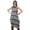 thumbnail image 2 of Moomaya Robe Kurti Sans Manches à une Épaule Imprimée pour Femmes, Vêtement de Créateur Boho pour Fête, 2 of 7