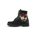thumbnail image 4 of UKAP Women Leather Boot Floral Short Bootie Lace Up Ankle Boots Work Booties Waterproof White Rose 8, 4 of 4