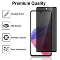 thumbnail image 2 of 2+2 Pack Samsung Galaxy S22 Privacy Screen Protector and Camera Lens Protector, 9H Anti Spy Dark Tempered Glass Film, Anti-Scratch, Case Friendly, Easy Installation, Bubble Free, 2 of 7