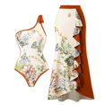 thumbnail image 1 of Maillot de Bain une Pièce pour Femmes avec Jupe Bikini Maxi, Ensemble Tankini à Imprimé Floral, 1 of 9